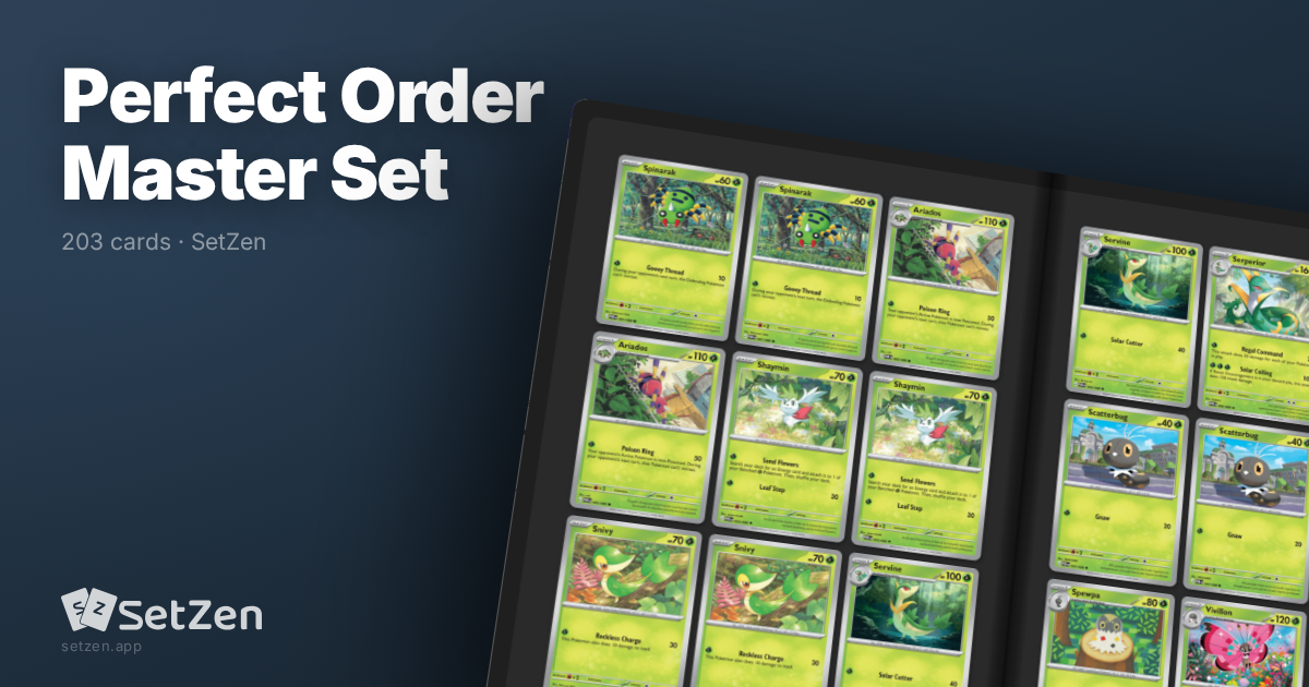 Perfect Order Setlist Perfect Order Master Set — SetZen